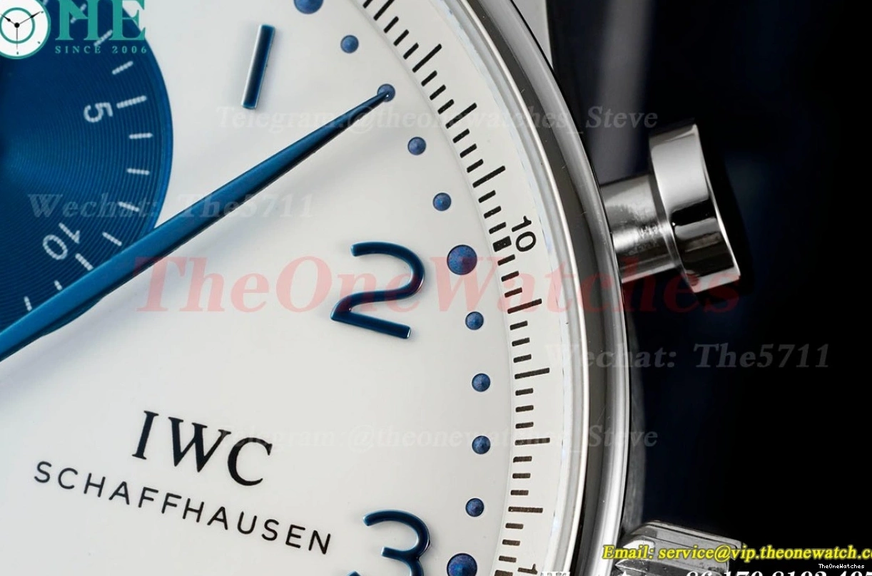 RU Z+F SS 41mm A69355 White Portuguese Blue Chrono 0209